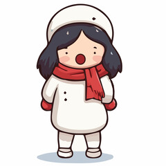 Cute christmas winter character