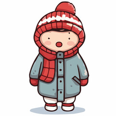 Cute christmas winter character