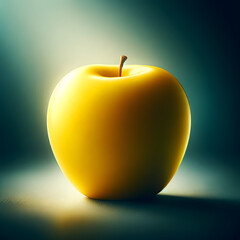 apple, fruit, food, fresh, illustration, yellow, sweet, object, 3d, nature, vegetarian