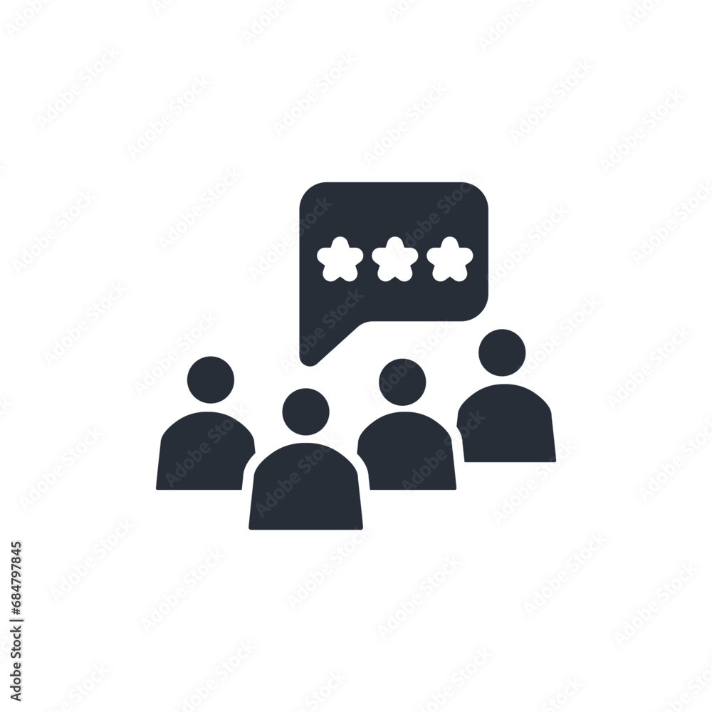 Poster customer satisfaction icon. vector.editable stroke.linear style sign for use web design,logo.symbol 