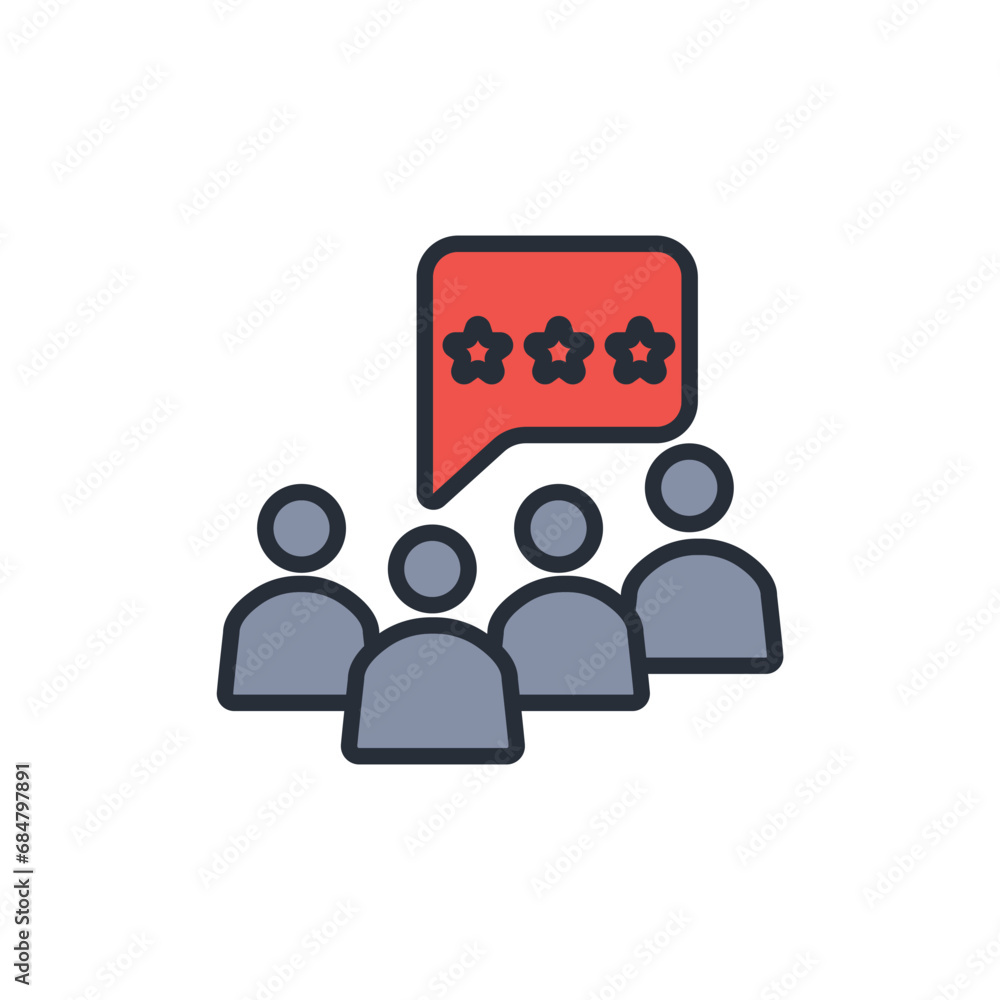 Poster customer satisfaction icon. vector.editable stroke.linear style sign for use web design,logo.symbol 