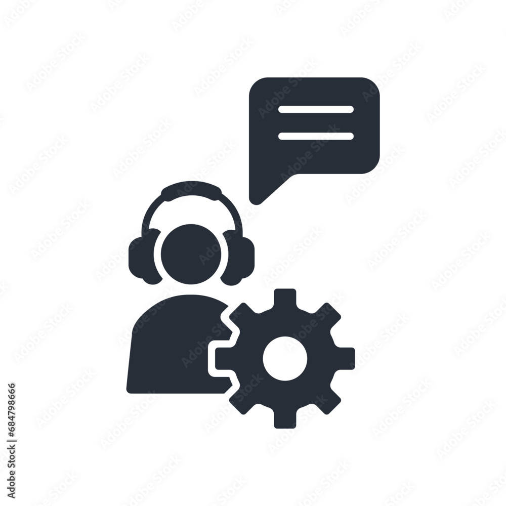 Poster operator icon. vector.editable stroke.linear style sign for use web design,logo.symbol illustration.