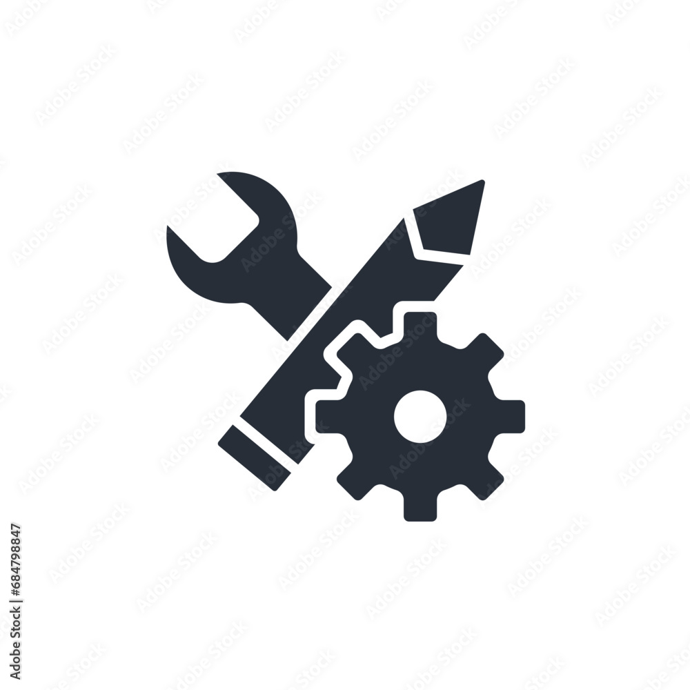 Aufkleber technical support icon. vector.editable stroke.linear style sign for use web design,logo.symbol illu