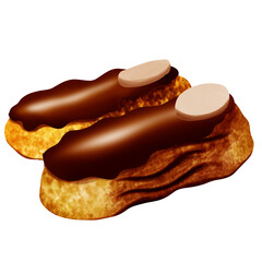 Eclair cream chocolate is so feel smooth 