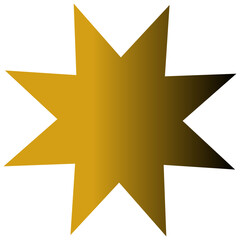 gold star on white background, gradient