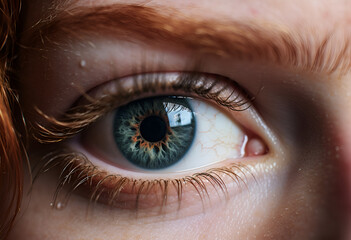 Fototapeta premium Young woman using soft contact lenses instead of glasses