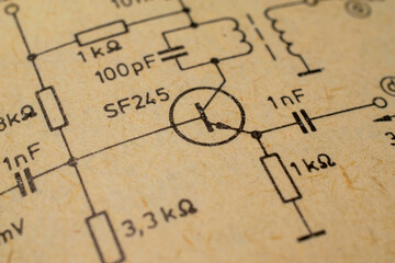 electronic diagram, generator with transistor