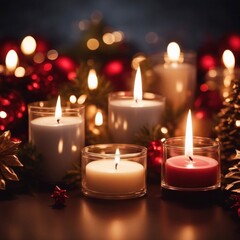 Obraz na płótnie Canvas Christmas candles
