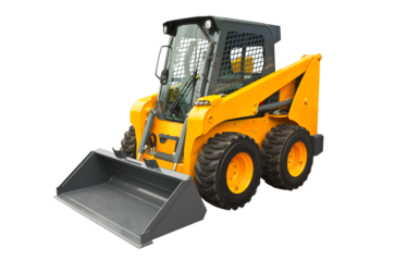 Skid steer loader, side view