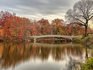 Bow bridge in late autumn