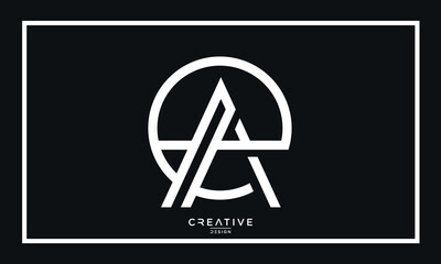 Alphabet Letters AE or EA Logo Monogram
