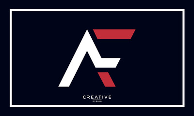 Alphabet Letters AF or FA Logo Monogram