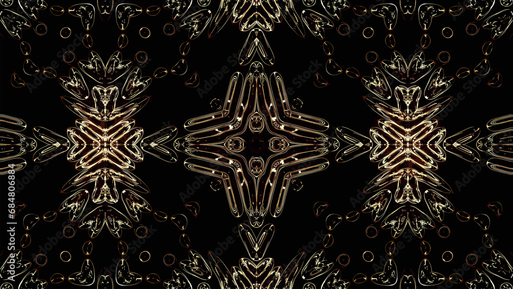 Poster abstract kaleidoscope with geometric pattern. kaleidoscopic background design. hypnotic background. 