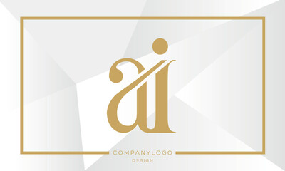 AI or IA Alphabet Letters logo Monogram