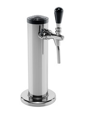 Beer tap isolated on transparent background. 3D illustration