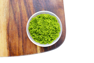 Wolffia globosa or swamp algae, water meal