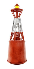 Sea buoy isolated on transparent background. 3D illustration