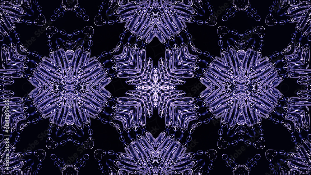 Poster abstract kaleidoscope with geometric pattern. kaleidoscopic background design. hypnotic background. 
