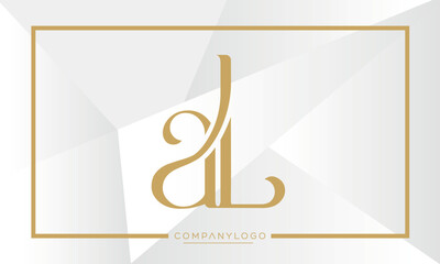 AL or LA Alphabet letters logo icon monogram