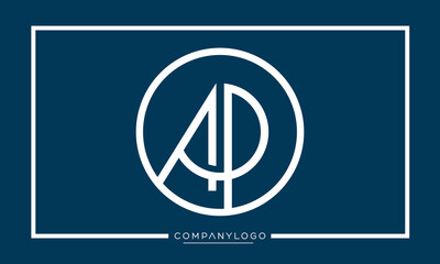 Alphabet letters icon logo AP or PA