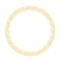 hand drawn golden circle, brush ornament.