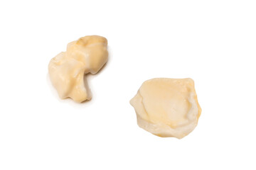 White sauce splashes isolated on white background.