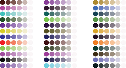 set of colorful circles