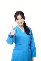 Young Asian nurse smiling
