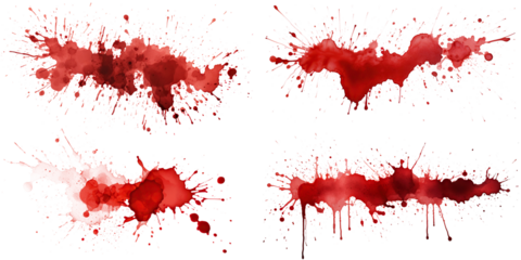 Set of blood stains cut out