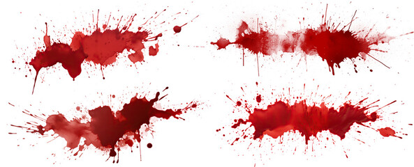Set of blood stains cut out