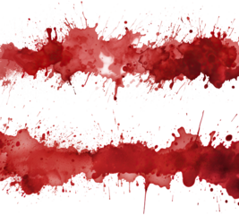 Set of blood stains cut out