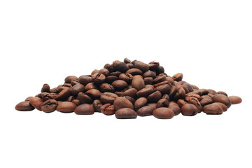 Pile of coffee beans group on transparent background png