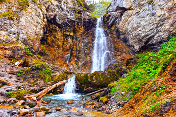 Obraz premium Zuger Wasserfall in Zug-Lech (Vorarlberg, Österreich)