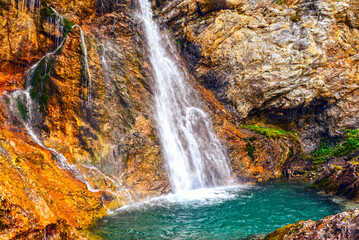 Zuger Wasserfall in Zug-Lech (Vorarlberg, Österreich)