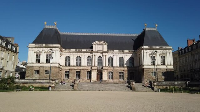 Rennes, France, October 10, 2023: The Parliament of Brittany is the most important heritage building in the city, one of the strongest symbols of Breton history, the seat of the regional appeal court.