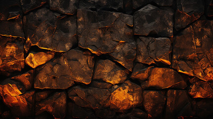 Enchanting Halloween Dungeon: Orange and Black Rock Texture