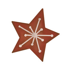 red star on white background