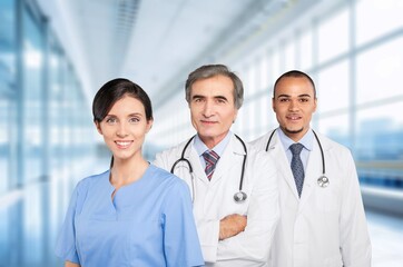 Happy professional medical healthcare team