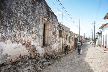 in the streets of cuba , ancient buildings