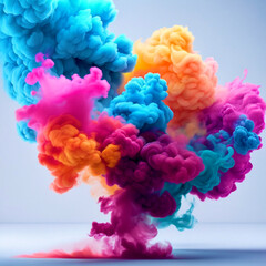 Fototapeta premium Colorful smoke cloud background 