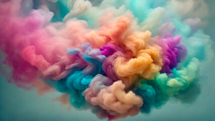 Fototapeta premium colorful smoke cloud background 