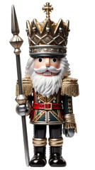 Nutcracker figurine isolated on white or transparent background generative ai