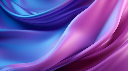 Abstract gradient futuristic conceptual background, abstract colored fabric folds with metallic glow, generated by ai.