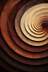 Fibonacci-inspired wooden 3D background