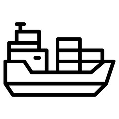 Naklejka premium cargo ship icon