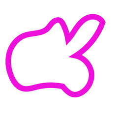 Obraz premium Pink outlines abstract shapes vector 