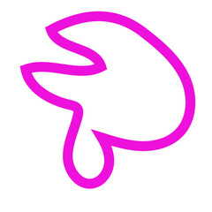 Obraz premium Pink outlines abstract shapes vector 
