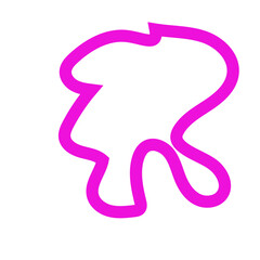 Pink outlines abstract shapes vector 