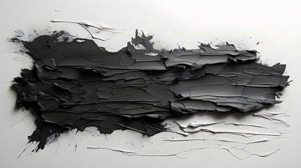 Black marker paint texture isolated on white background