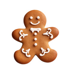 gingerbread man cookie. clipart for design. Christmas elements. isolated on transparent background.